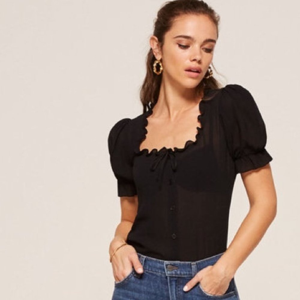 Reformation Pippa Top Black